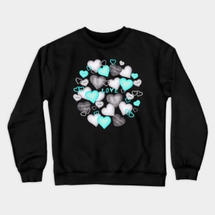 Cute Hearts with Love Crewneck Sweatshirt